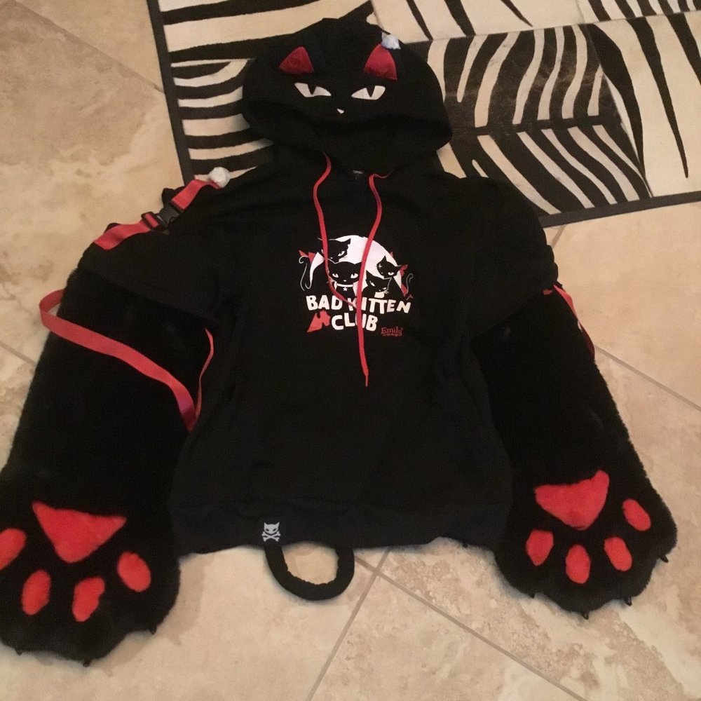 Hot Topic Emily the Strange Hoodie Size XXL New oversized vintage